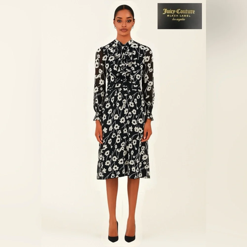 🛍️SALE🛍️ Juicy Couture Black Label Floral Midi Dress - Picture 8 of 8